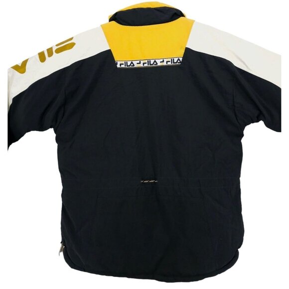 FILA Vintage Pullover Jacket Quilted Lining Spellout Logo Oversized Size XL - Picture 4 of 9